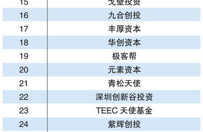 2015中国天使投资机构TOP40